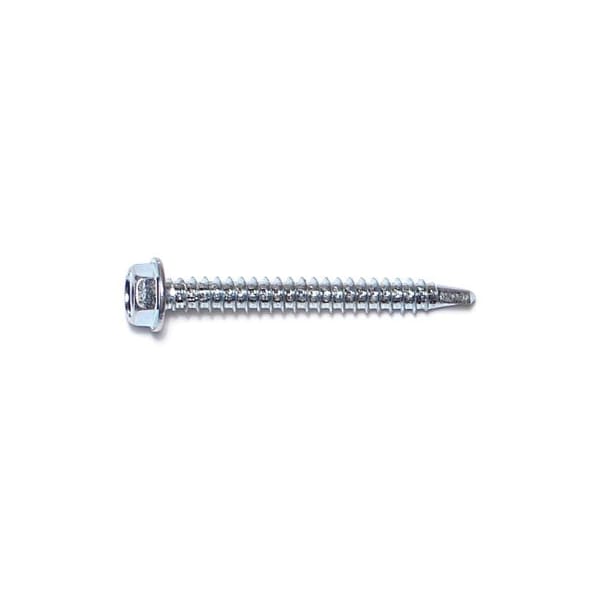 Midwest Fastener Self-Drilling Screw, #8 x 1-1/2 in, Zinc Plated Steel Hex Head Hex Drive, 30 PK 68681 - main